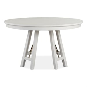 Magnussen Home Heron Cove Chalk White And Dovetail Grey 52&quot Round Dining Table