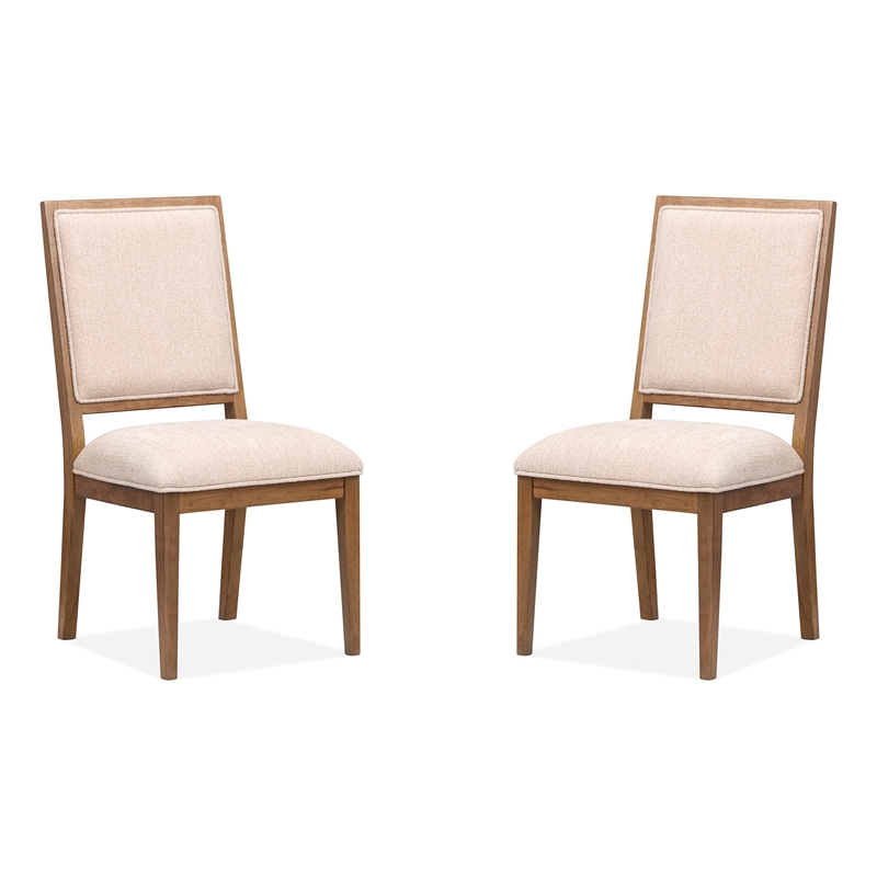 Magnussen Home Marcel Harvest Brown Upholstered Side Chair Two Pack