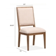 Magnussen Home Marcel Harvest Brown Upholstered Side Chair Two Pack