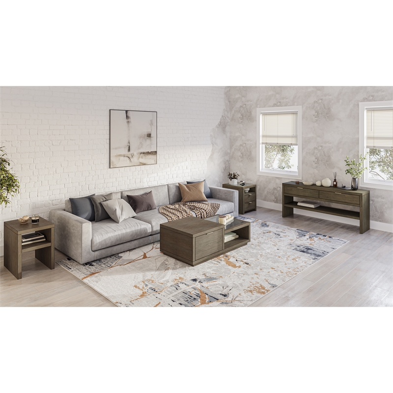 Magnussen Home Merrick Rectangular Cocktail Table With Casters