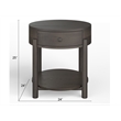 Magnussen Home Hadleigh Black Coffee Bean Round End Table