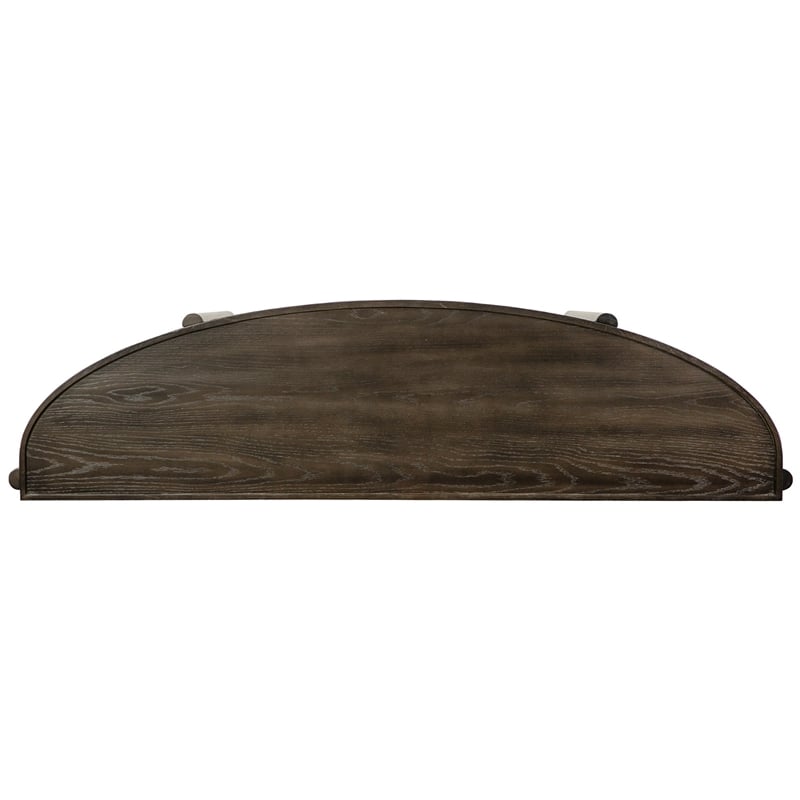 Magnussen Home Hadleigh Black Coffee Bean Demilune Sofa Table