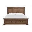 Magnussen Home Adler Court Florentine Walnut King Panel Storage Bed