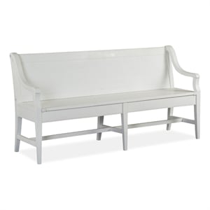 Magnussen Home Heron Cove Chalk White And Dovetail Grey Bench