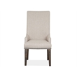 Magnussen Home Bellamy Peppercorn Upholstered Host Chair Two Pack