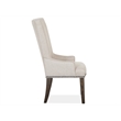 Magnussen Home Bellamy Peppercorn Upholstered Host Chair Two Pack
