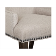 Magnussen Home Bellamy Peppercorn Upholstered Host Chair Two Pack