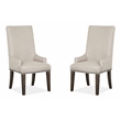 Magnussen Home Bellamy Peppercorn Upholstered Host Chair Two Pack