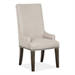 Magnussen Home Bellamy Peppercorn Upholstered Host Chair Two Pack
