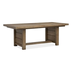 Magnussen Home Plum Creek Sierra Brown Extendable Trestle Dining Table