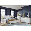 Magnussen Home Springhouse Whisper White Queen Upholstered Panel Storage Bed