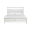 Magnussen Home Springhouse Whisper White King Upholstered Panel Storage Bed