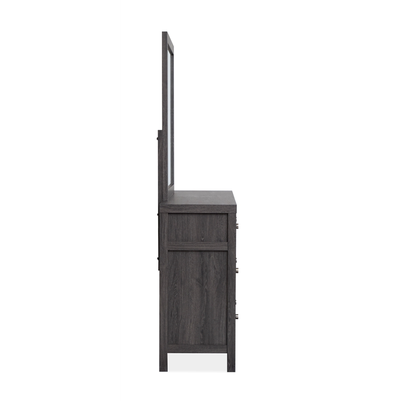 Magnussen Home Merrifield Raisin Black Dresser With Portrait Mirror