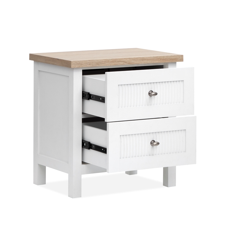 Salt Life Home Windmill Harbour White Whisp And Sand Drawer Nightstand