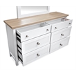 Salt Life Home Windmill Harbour White Whisp and Sand 6-Drawers Dresser