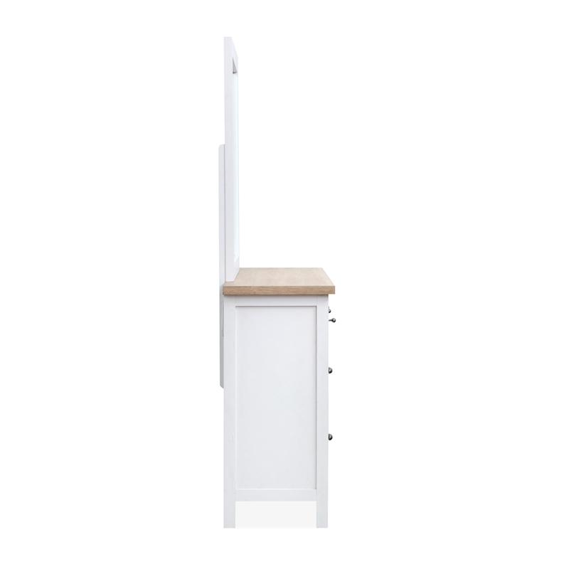 Salt Life Home Windmill Harbour Double Drawer Dresser With Portrait Mirror
