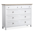 Salt Life Home Windmill Harbour White Whisp and Sand 8-Drawer Chesser