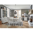 Magnussen Home Harper Springs Silo White Extendable Trestle Dining Table