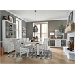 Magnussen Home Harper Springs Silo White Extendable Trestle Dining Table