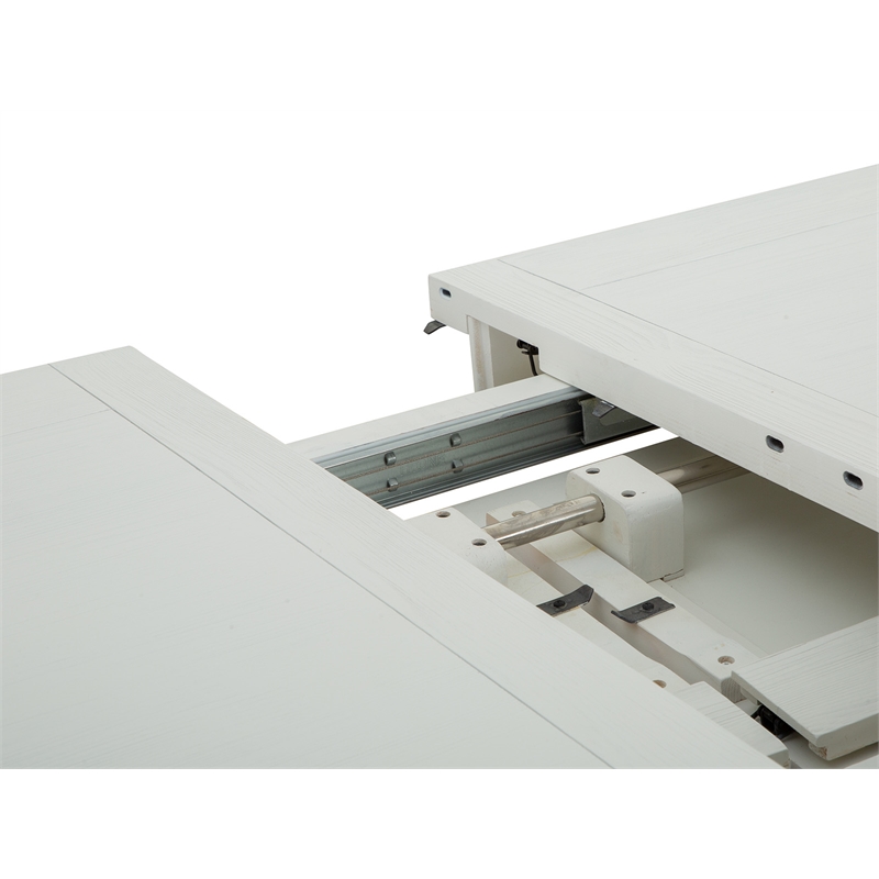 Magnussen Home Harper Springs Silo White Extendable Trestle Dining Table