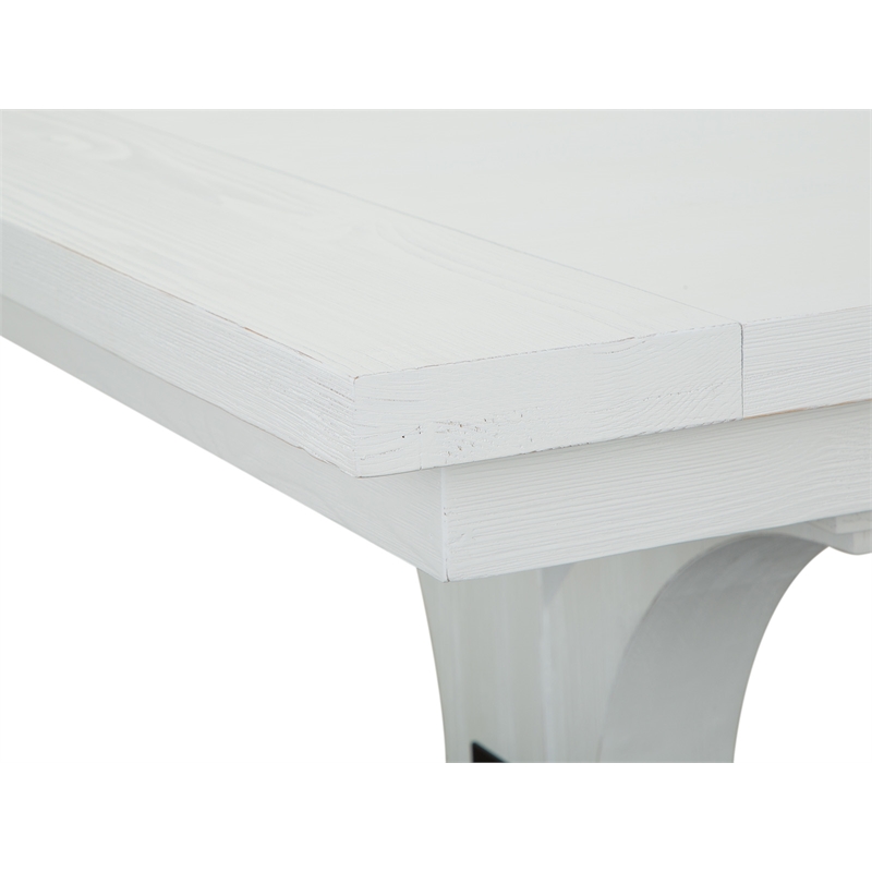 Magnussen Home Harper Springs Silo White Extendable Trestle Dining Table