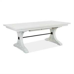 Magnussen Home Harper Springs Silo White Extendable Trestle Dining Table