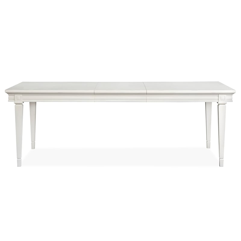 Magnussen Home Willowbrook Egg Shell White Extendable Rectangular Dining Table
