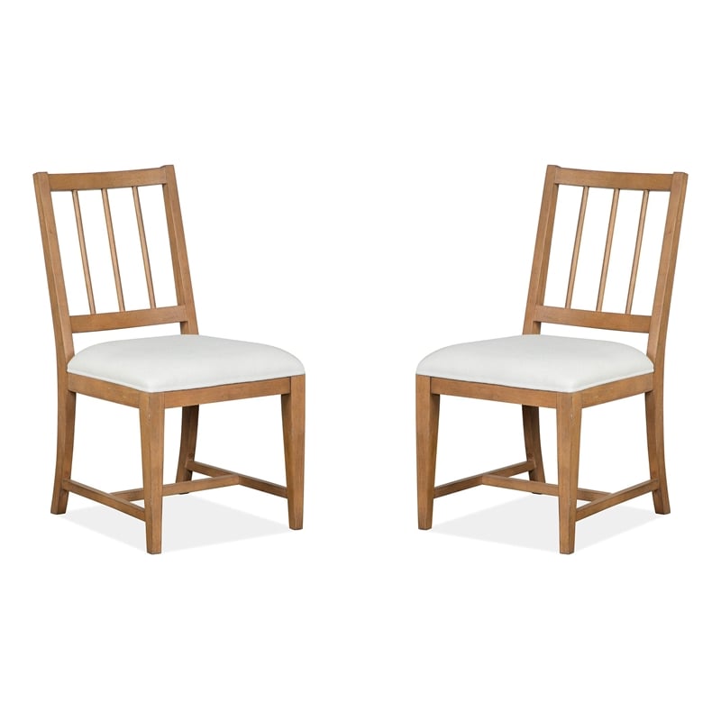 Magnussen Home Lindon Belgian Wheat Upholstered Side Chair Two Pack