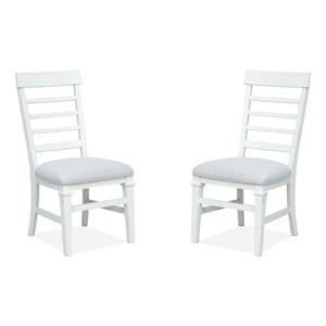 Magnussen Home Charleston White Dove White Upholstered Side Chair Two Pack