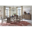 Magnussen Home Kavanaugh Weathered Kona Brown Trestle Dining Table