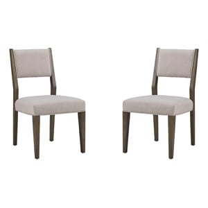 Magnussen Home Kavanaugh Weathered Kona Brown Upholstered Side Chair Two Pack