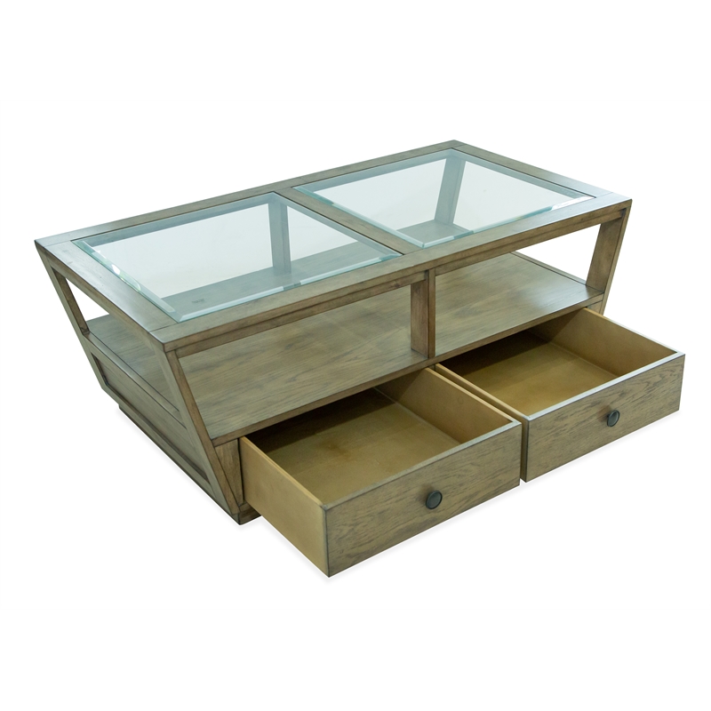 Magnussen Home Hardison Rectangular Cocktail Table With Casters