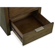 Magnussen Home Merrick Homestead Brown And Clear Glass Rectangular End Table