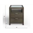 Magnussen Home Merrick Homestead Brown And Clear Glass Rectangular End Table