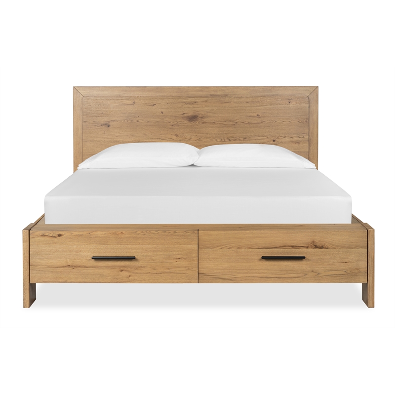Magnussen Home Davenport Rustic Caramel California King Panel Storage Bed