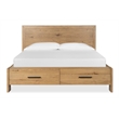 Magnussen Home Davenport Rustic Caramel California King Panel Storage Bed