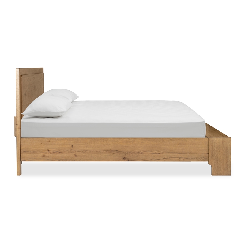 Magnussen Home Davenport Rustic Caramel California King Panel Storage Bed