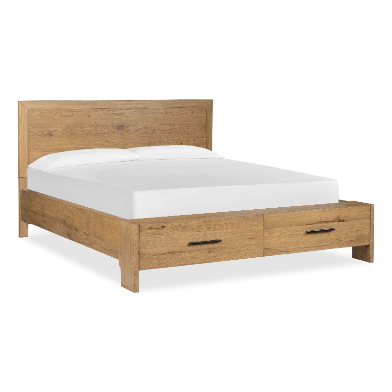Magnussen Home Davenport Rustic Caramel California King Panel Storage Bed