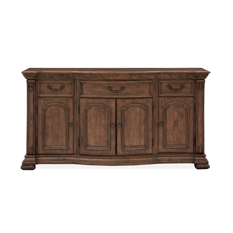 Magnussen Home Durango Willadeene Brown Buffet With Hutch