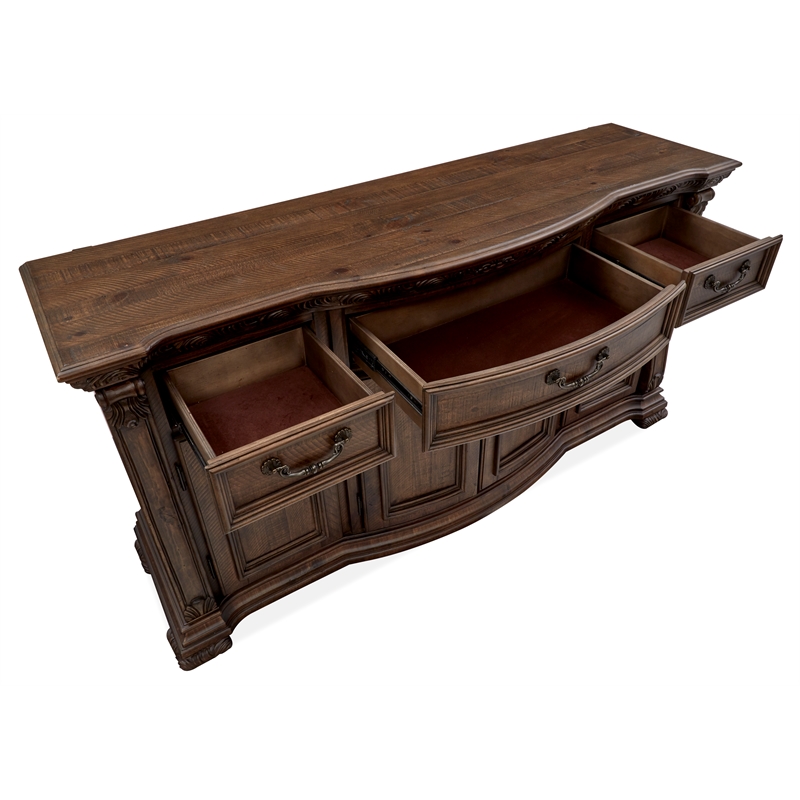 Magnussen Home Durango Willadeene Brown Buffet With Hutch