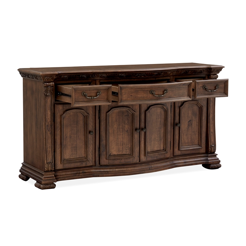 Magnussen Home Durango Willadeene Brown Buffet With Hutch
