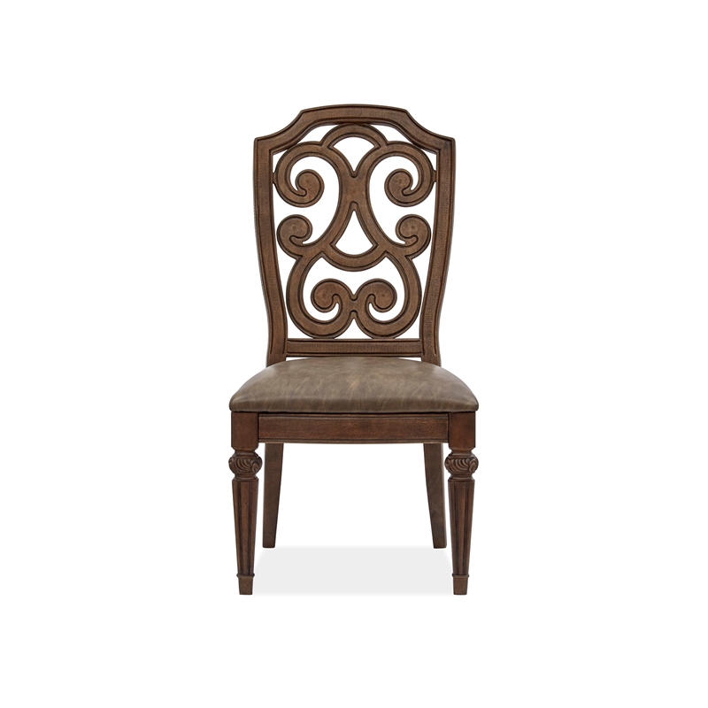Magnussen Home Durango Willadeene Brown Upholstered Side Chair Two Pack