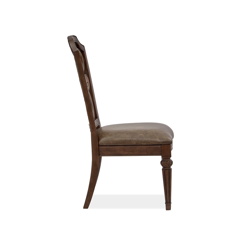 Magnussen Home Durango Willadeene Brown Upholstered Side Chair Two Pack