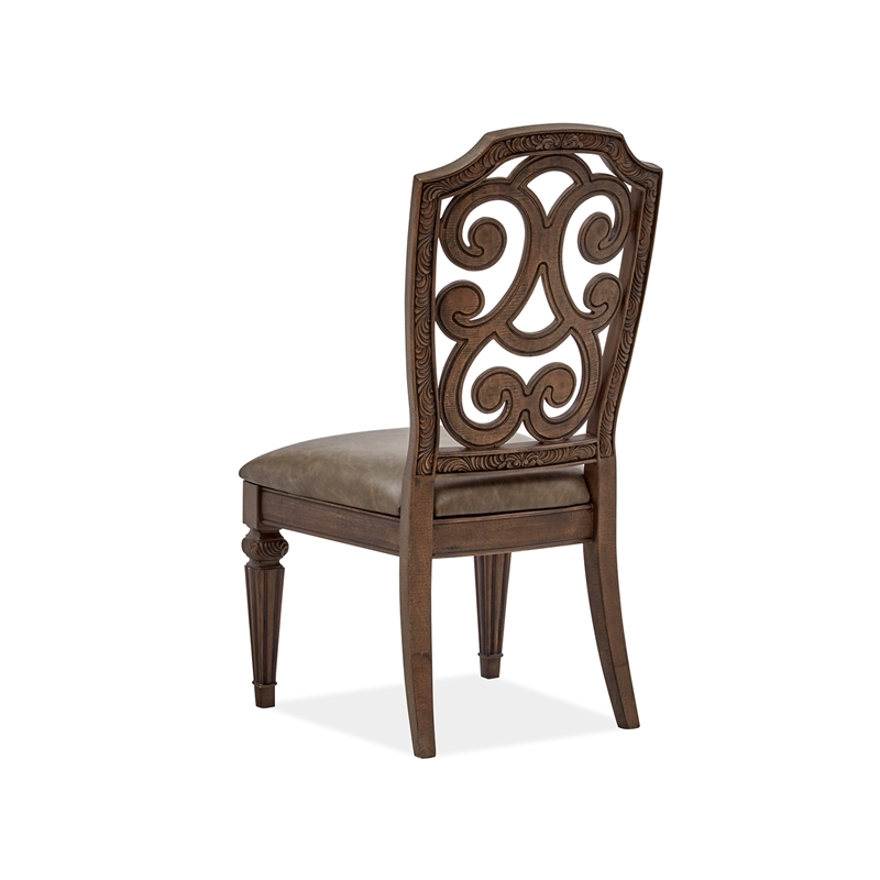 Magnussen Home Durango Willadeene Brown Upholstered Side Chair Two Pack