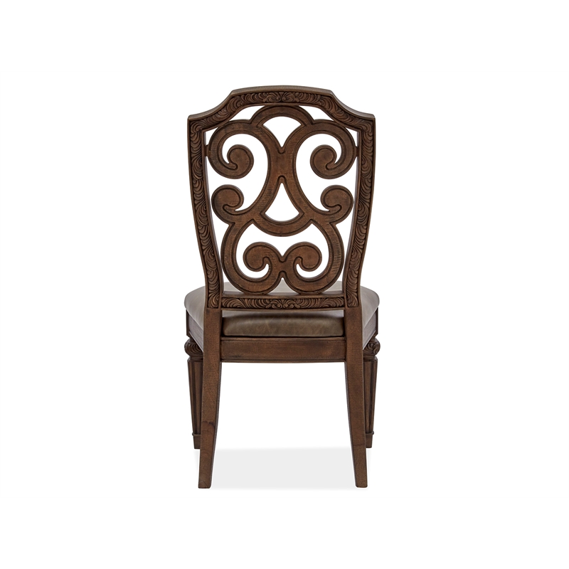 Magnussen Home Durango Willadeene Brown Upholstered Side Chair Two Pack