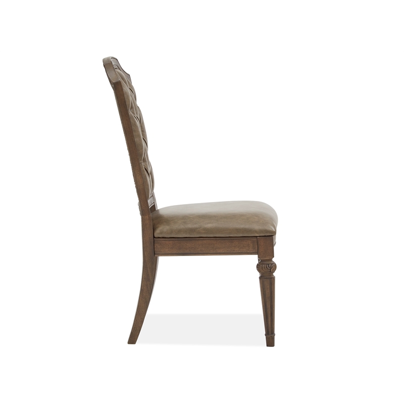 Magnussen Home Durango Willadeene Brown Upholstered Side Chair Two Pack