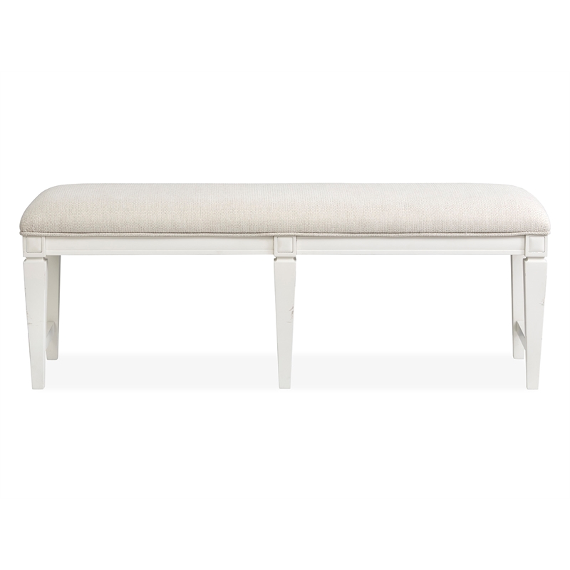 Magnussen Home Willowbrook Egg Shell White Upholstered Bench