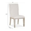 Magnussen Home Lenox Acadia White Upholstered Host Chair Two Pack