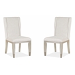 Magnussen Home Lenox Acadia White Upholstered Host Chair Two Pack