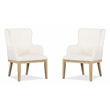 Magnussen Home Somerset Butternut Upholstered Arm Chair Two Pack